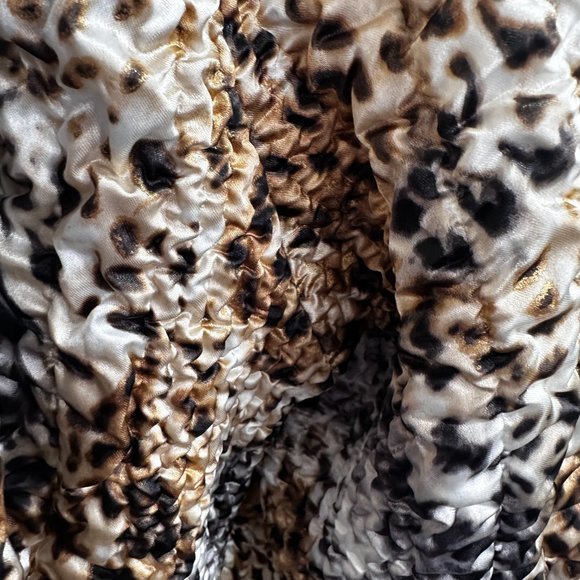 Ruby Rd Crinkle Jacket Womens Plus 2X Animal Print Cheetah Print Zip Up - Picture 9 of 11